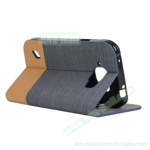 Wholesale Price Canvas Texture Leather for Samsung Galaxy S6 Active Case Cover with Card Slots